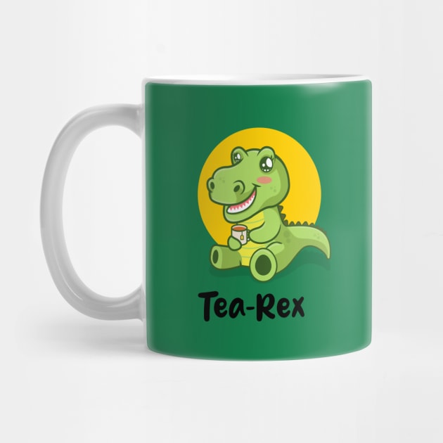 Tea-Rex dinosaur (on light colors) by Messy Nessie